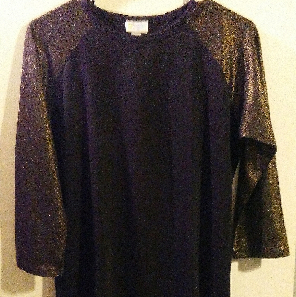 LulaRoe sz Med 3/4 Sleeve Raglan Tee EUC